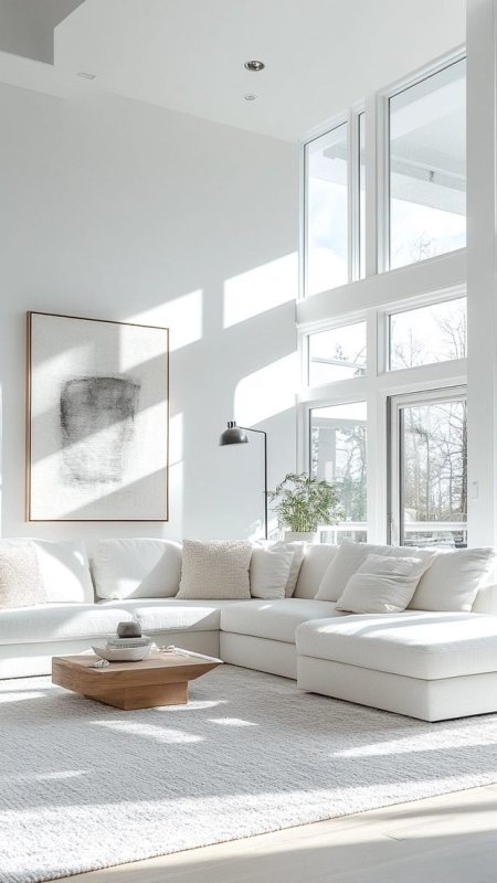 lichte woonkamer met een rustig interieur